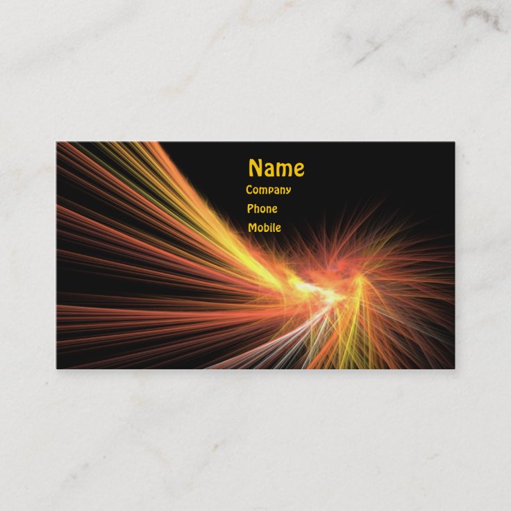 Vibrant Spark Business Card  Zazzle