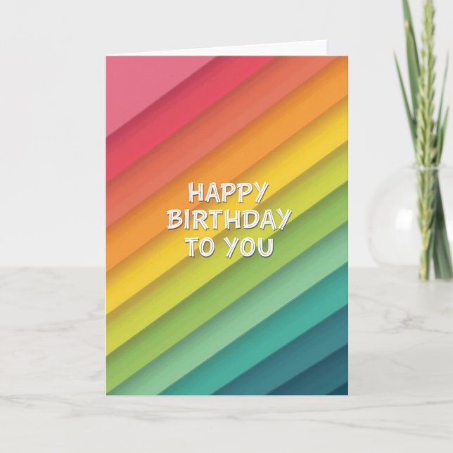 Vibrant Spectrum Birthday Card (Front)