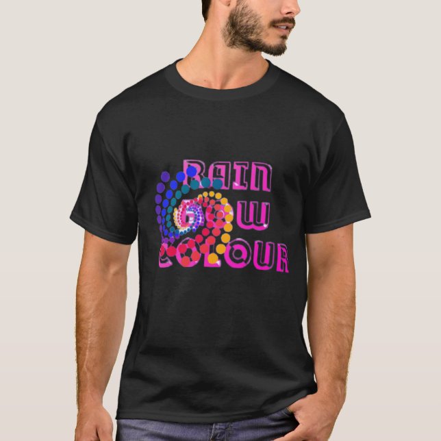 Vibrant Spectrum: Unique Rainbow Color Design" T-Shirt (Front)