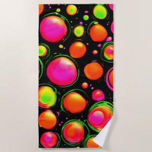 Vibrant Sphere Ballet Beach Towel