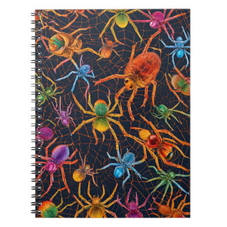 Vibrant Spider Web Notebook – Colorful Design