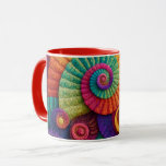 Vibrant Spiral Abstract Patterns Mug