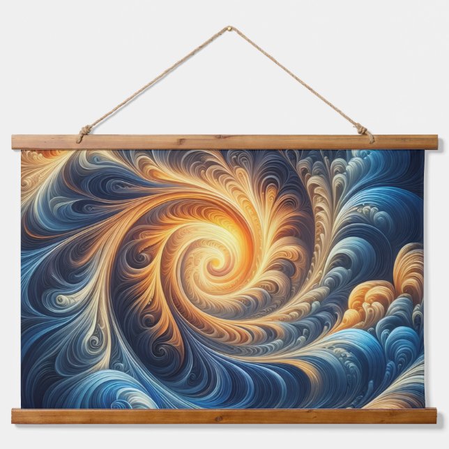 Vibrant Spiral Tapestry | Cosmic Flow Wall Art (Front)