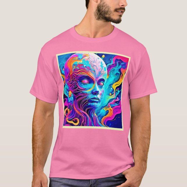 Vibrant Spirit Face Design T-Shirt (Front)