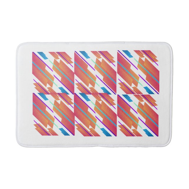  Vibrant Splash Colorful Bath Mat (Front)