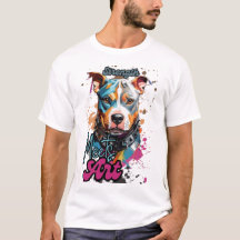 Vibrant Splash Pit Bull Design