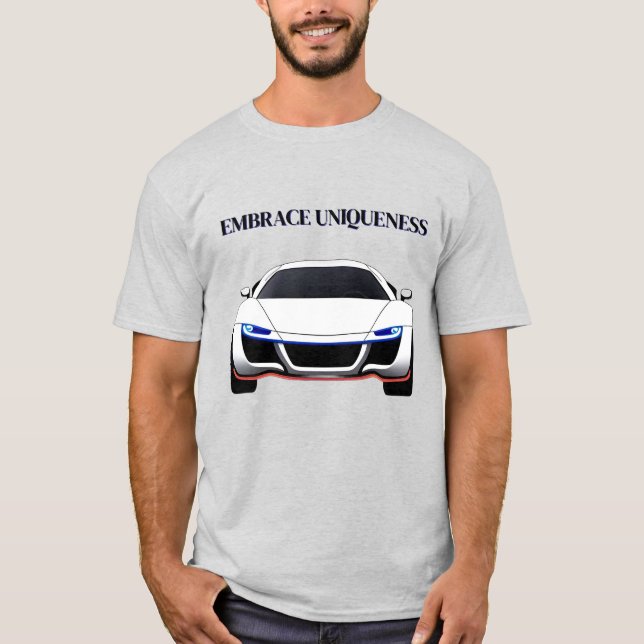 Vibrant Sports Car with Neon Glow T-Shirt (Front)