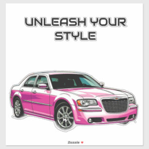 Vibrant Sports Car with Splash of Colors Sticker