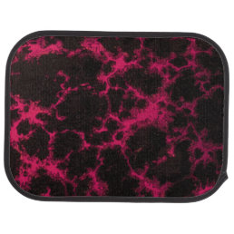 Vibrant Spotted Pink and Black Flames Car Floor Mat