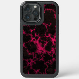 Vibrant Spotted Pink and Black Flames iPhone 13 Pro Max Case