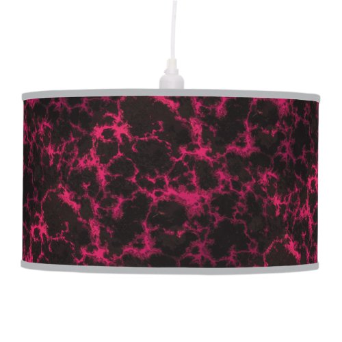 Vibrant Spotted Pink and Black Flames Pendant Lamp