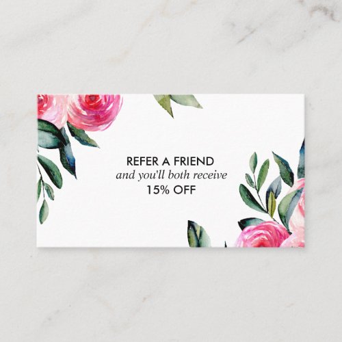 Vibrant Spring Blooms Referral Card