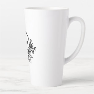 Vibrant Spring Floral Pattern Colorful Nature Bl Latte Mug