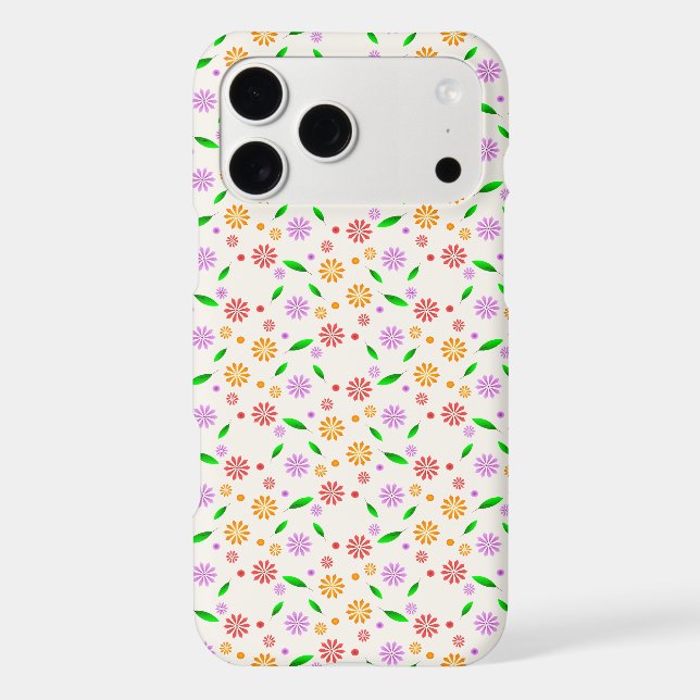 Vibrant Spring Flowers and Leaves  Iphone Case (Back)