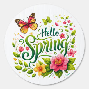 Vibrant Springtime Bliss Hello Spring Sign