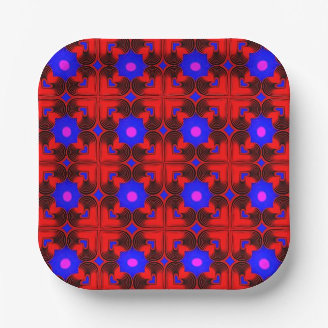 Vibrant Square Paper Plate Digital Design – Perfec (Front)