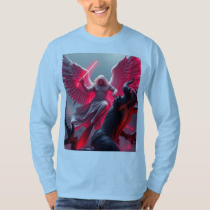 Vibrant St Michael Archangel Long Sleeve Men's Tee
