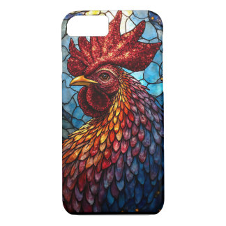 Vibrant Stained Glass Rooster iPhone 8/7 Case