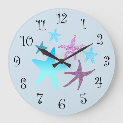 Vibrant Starfish Clock
