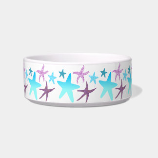 Vibrant Starfish Dog Bowl