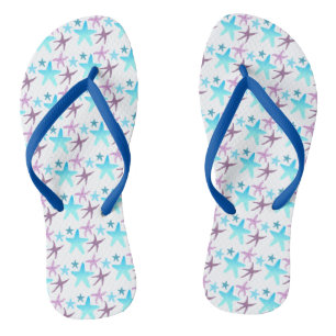 Vibrant Starfish Flip Flops