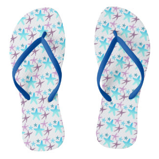 Vibrant Starfish Flip Flops