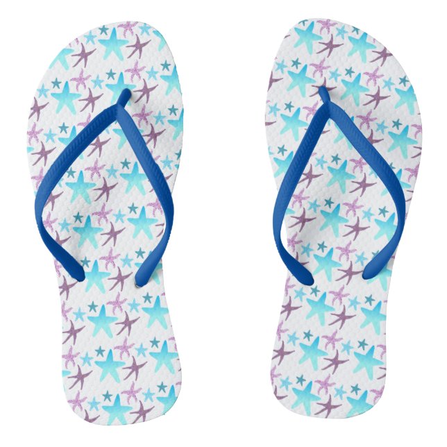 Vibrant Starfish Flip Flops (Footbed)