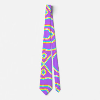 Vibrant striped  neck tie