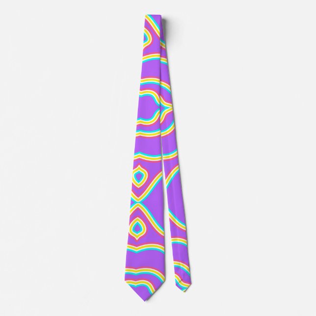 Vibrant striped  neck tie (Front)