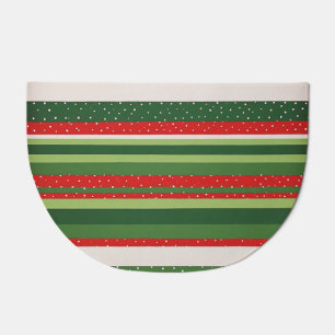 Vibrant Striped Pattern Background Doormat