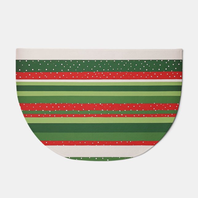 Vibrant Striped Pattern Background Doormat (Front)