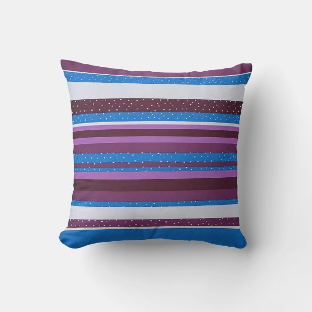 Vibrant Striped Pattern Background Throw Pillow (Front)