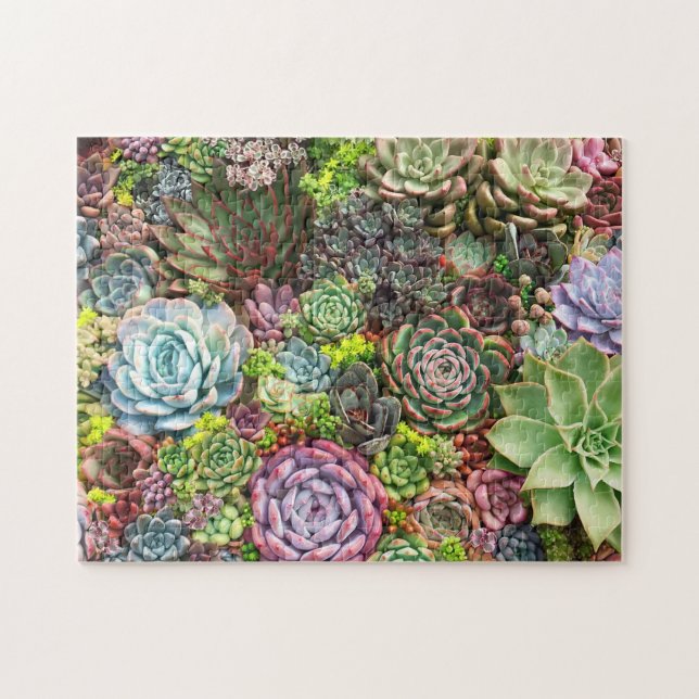 Vibrant Succulent Garden Jigsaw Puzzle (Horizontal)