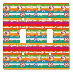 Vibrant Summer Beach Themed Design Light Switch Cover