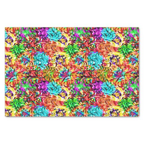 Vibrant Summer Colors Paint Splatter Pattern Tissue Paper