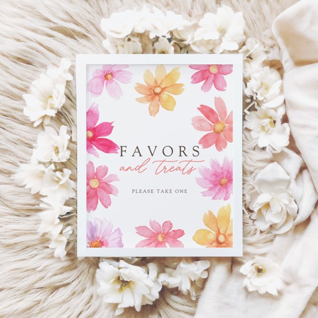 Vibrant Summer Favors & Treats Baby Shower Sign (Creator Uploaded)