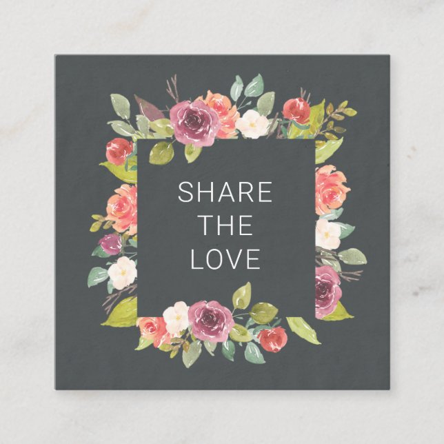 Vibrant Summer Floral | Loyalty Card (Front)