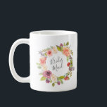 Vibrant Summer Floral Wreath | Bridesmaid Mug<br><div class="desc">Our vibrant summer floral collection features beautiful watercolor summer flowers and foliage in striking pink and coral with matching backgrounds for an exciting yet elegant design that is great for all round wedding collection,  office or personal items. Give your wonderful quests special gifts to make your day complete</div>