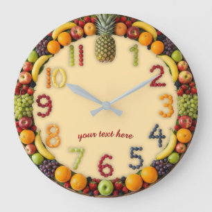Vibrant Summer Fruit Salad Wall Clock - Custom