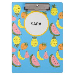 Vibrant Summer Fruits Pattern  Clipboard