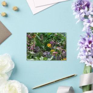 Vibrant Summer Garden Flowers Pattern Background Acrylic Rsvp Card