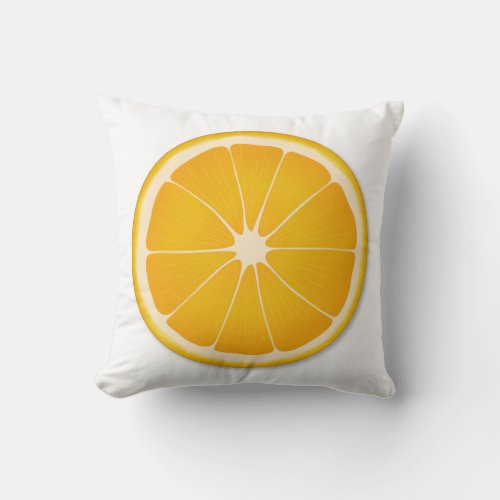 Vibrant Summer Orange Home Decor Throw Pillow
