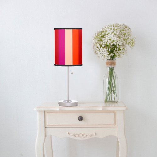 Vibrant Summer Stripes Table Lamp