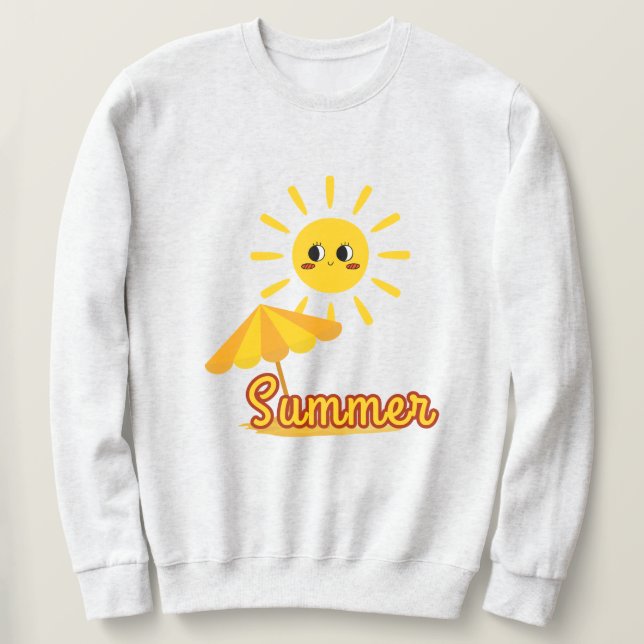 Vibrant Summer Sunshine Design Sweatshirt (Design Front)
