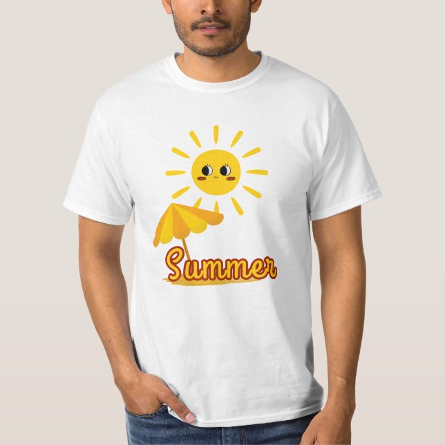 Vibrant Summer Sunshine Design T-Shirt (Front)