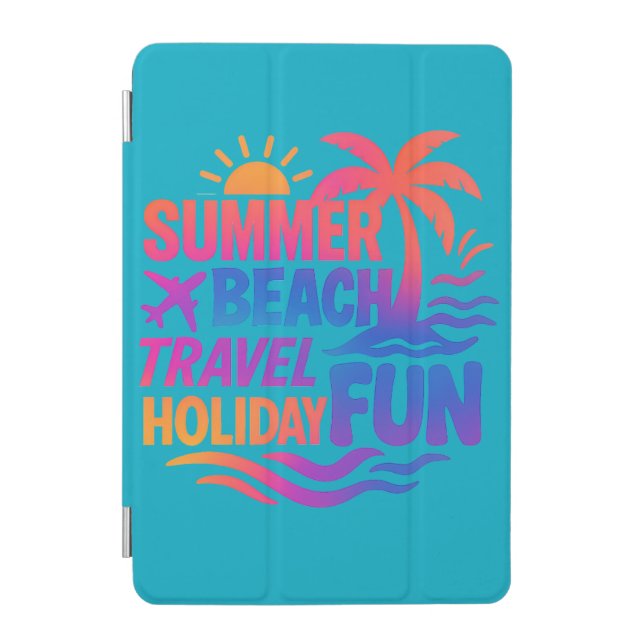 Vibrant Summer Typography Collage with Graphic Fus iPad Mini Cover (Front)