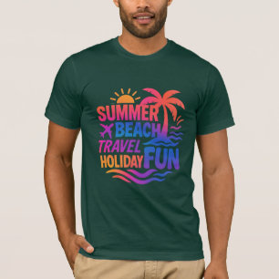 Vibrant Summer Typography Collage with Graphic Fus T-Shirt