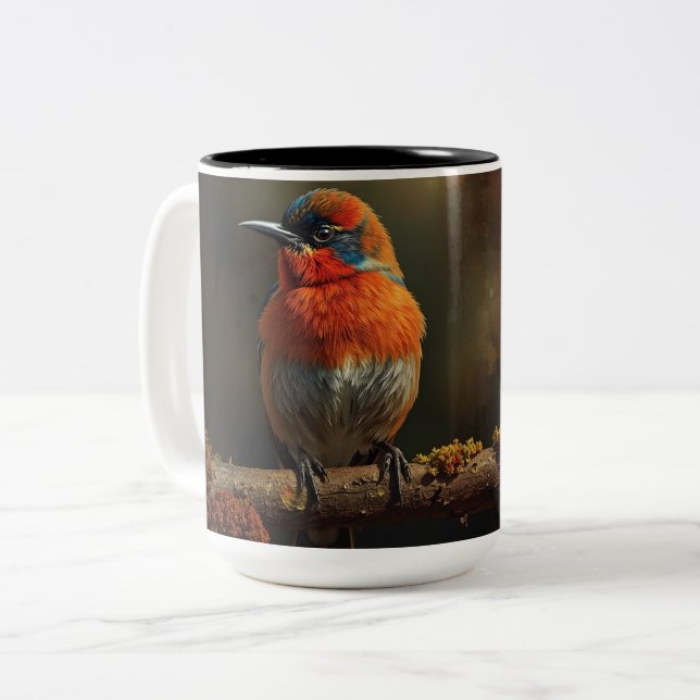 Vibrant Sunbird Wildlife Macro Art Bird Tea Mug (Front Left)