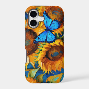Vibrant Sunflower Floral And Butterfly iPhone 17 Case
