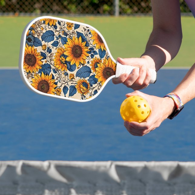 Vibrant Sunflowers Pattern - Sunflower Splendor   Pickleball Paddle (Insitu)